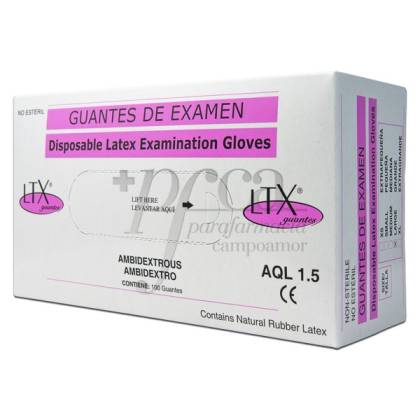 Non-sterile Examination Latex Gloves Size Large 100 Units