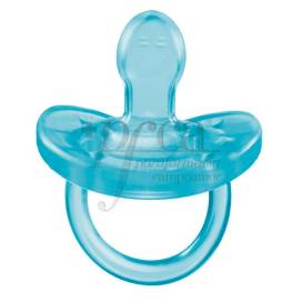 CHICCO ORTHODONTIC SILICONE PACIFIER BLUE 0M+