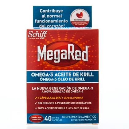 Megared 500 Mg Omega 3 Aceite De Krill 40 Caps