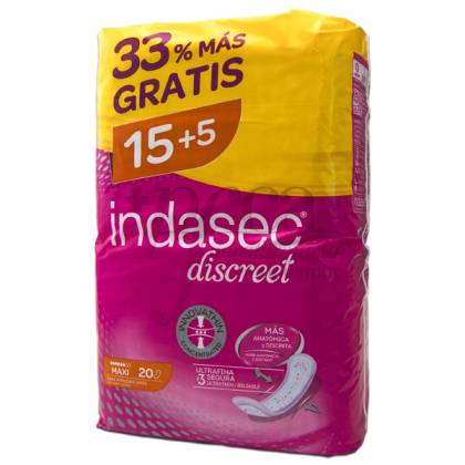 Indasec Discreet Maxi 15 + 5 Uds Promo