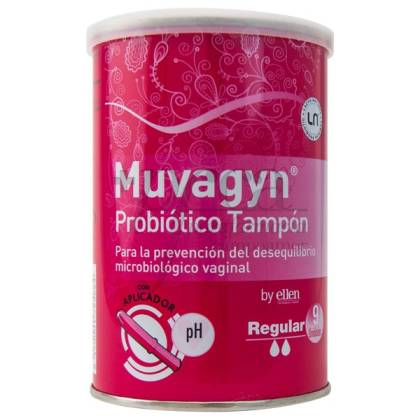 Muvagyn Probiotic Regular Tampon With Applicator 9 Tampons