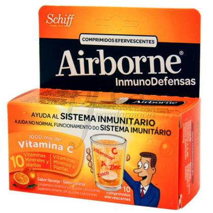 Airborne 10 Comprimidos Com Vitamina C Sabor Laranja