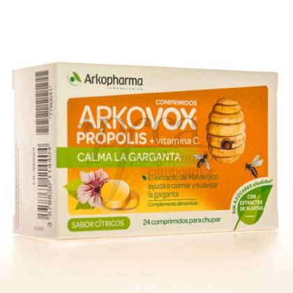 Arkovox Propolis Vitamina C Sabor Cítricos 24 Comprimidos