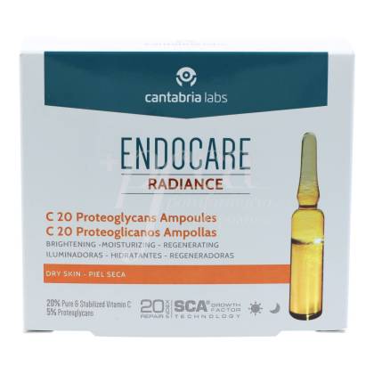 Endocare Radiance C 20 Proteoglicanos Piel Seca Spf30 10 Ampollas