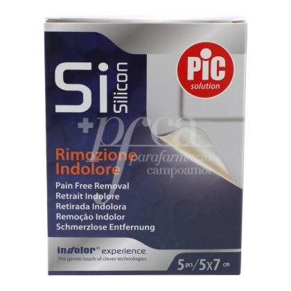Pic Si Silicon Aposito Adhesivo Silicona Post Operatorio Tnt 5 Uds 7 Cm X 5 Cm