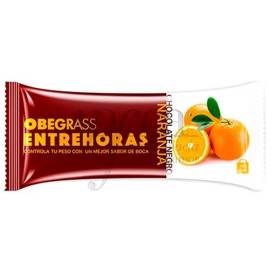 Obegrass Entrehoras Barritas 30 g Chocolate Negro Y Naranja 20 Uds
