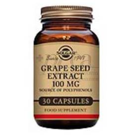 Semente Uva Grape Seed 100 Mg 30 Cápsulas Solgar