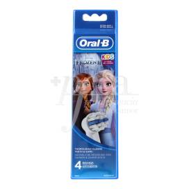 ORAL B FROZEN REPLACEMENT BRUSHES 4 UNITS
