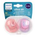Chupete Silicona Philips Avent Ultra Air 0-6m 2 Uds Rosa