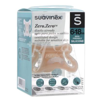 Chupete Silicona Fisiologico Suavinex Sx Pro Zero-zero 6 - 18 Meses 1 Ud