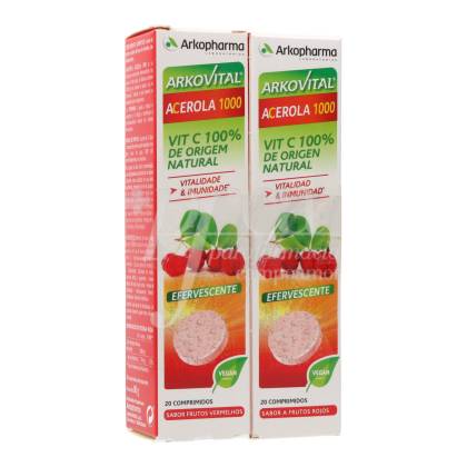Arkovital Acerola 1000 Vitamina C 2x20 Comprimidos Efervescentes Promo