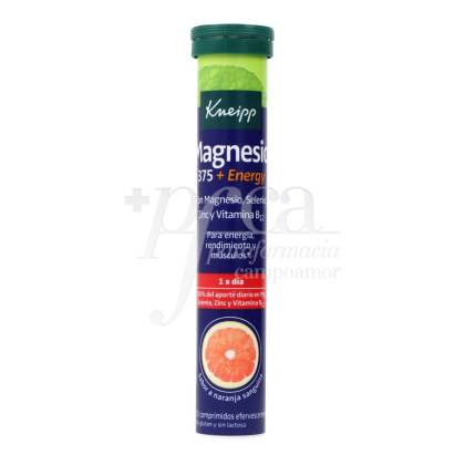 Kneipp Magnesium 375 Energy 15 Effervescent Tablets Orange Flavour