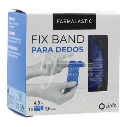 Farmalastic Fix Band Para Dedos Venda Elastica Adhesiva 1 Ud 4,5 M X 2,5 Cm