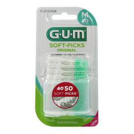GUM SOFT PICKS WITH FLUORIDE 40 BRUSHES