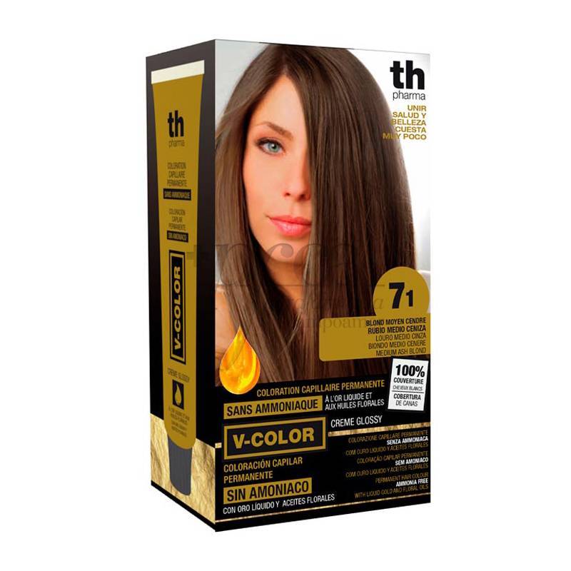 Buy TH V-COLOR HAIR DYE  WITHOUT AMMONIA MEDIUM ASH BLONDE -  Parafarmacia Campoamor