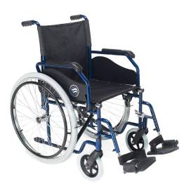 Breezy 90 Solid Seat Wheelchair, 24-inch, 45cm, Blue