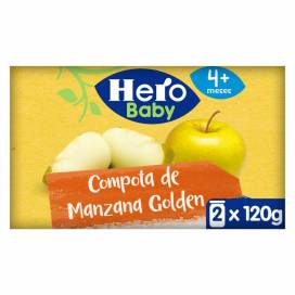 Hero Baby Compota De Manzana Golden 4 Meses 120g X 2