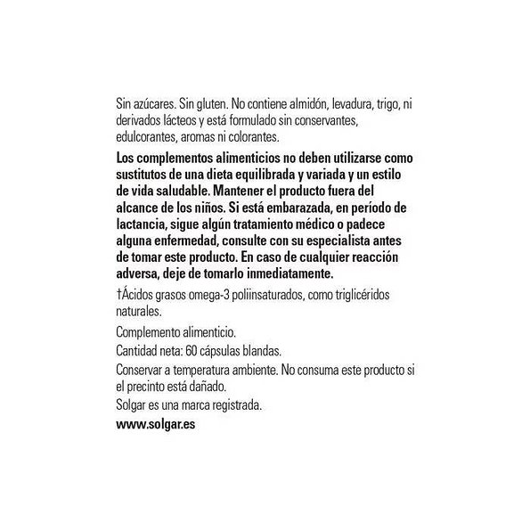 Solgar Aceite Pescado Concen 60 Cap