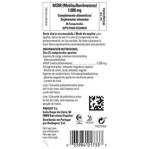 Solgar Msm 1000 Mg 60 Comp 2