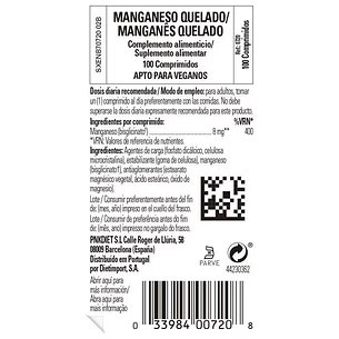 Solgar Manganeso Quelado 100 Comp 2