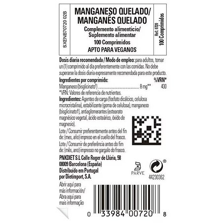 Solgar Manganeso Quelado 100 Comp