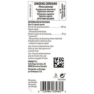Solgar Ginseng Coreano (panax Ginseng) 50veg. 2