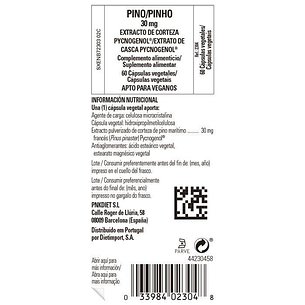 Solgar Extracto Corteza Pino 30 Mg 60 Picnogenol Caps Veg 2