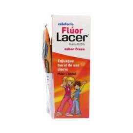 Fluor Lacer Colutório 0,05% Sabor Morango 500 Ml + Presente Promo