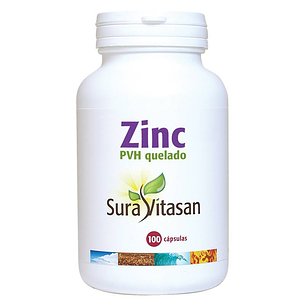 Zinc Pvh Quelado 25 Mg 100 Caps Sura Vitasan