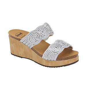 Sandalia Scholl Sabaudia 2 Straps Silver Talla 3