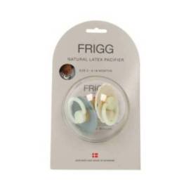 Frigg Nacht Latex Schnuller Cream + French Gray 2 Einheiten Größe 2 6-18m