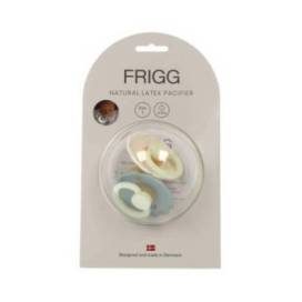Frigg Nacht Latex Schnuller Cream + French Gray 2 Einheiten Größe 1 0-6m