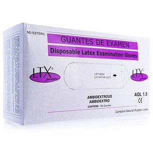 Luvas de látex Ltx Aql 15 Tm 100u