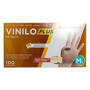 Guantes Vinilo Plus Sin Polvo Tm 100 Uds
