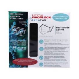 Reusable Hygienic Mask Viroblock Black Medium Size 1 Unit