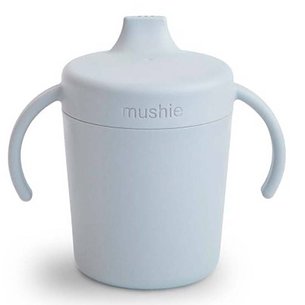 Copo de aprendizagem Mushie com alças Solid Cloud 6m