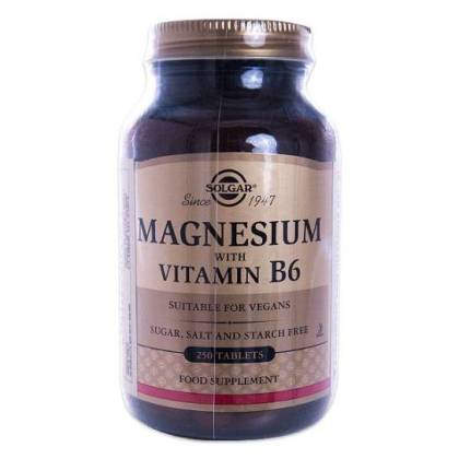 Magnesio Con Vitamina B6 250 Comprimidos Solgar