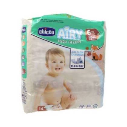 Chicco Diapers Airy Ultra Fit&dry Size 6 15-30 Kg 14 Units