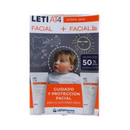 Leti At4 Crema Facial 50 ml + Crema Facial Spf20 50 ml Promo