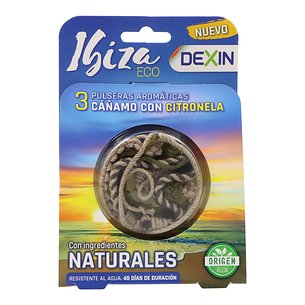 Pulseira Dexin Ibiza Eco com Citronela 3 Unidades