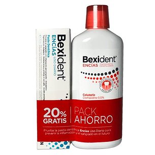 Bexident Gums Colutório 500ml + Pasta de Dentes 75ml Promo