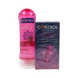 Control Velvet Secret Miniestimulador 1 Unidade + Control Gel Massagem Thai Paixão 200 Ml Promo