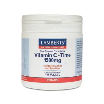 Vitamina C 1500 Mg Bioflavonóides Retard 120 Comprimidos Lamberts