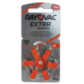 Rayovac Extra Batteries For Hearing Aid 13 Orange 6 Units