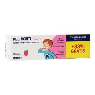 Fluorkin Morango Creme Dental Infantil 7525 ml Promo
