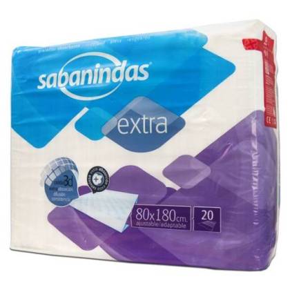 Sabanindas Extra 80x180 Cm Ajustable 20 Uds
