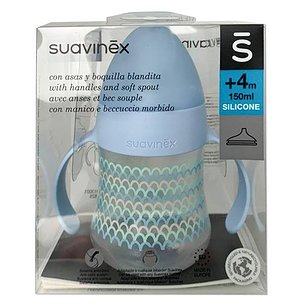 Mamadeira Suavinex com Alças de Silicone 4m 150 ml