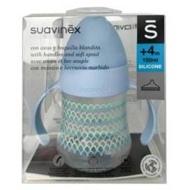Suavinex Feeding Bottle With Handles Silicone +4m 150 Ml