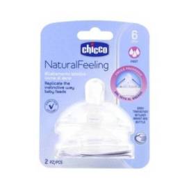 Chicco Natural Feeling 2 Teats 6m+ Fast Flow