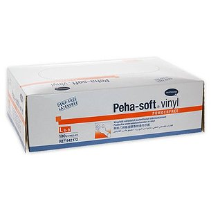 Luvas Pehasoft Luvas de vinil sem látex tamanho L 100 U
